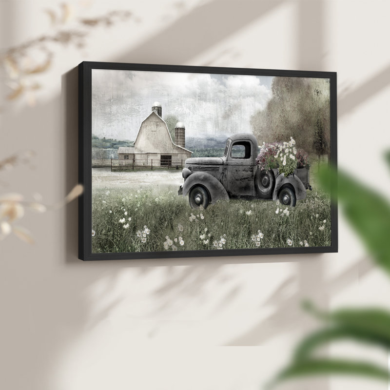 Country Nostalgia -Framed Print - Restickable, 8" H x 10" W, Black