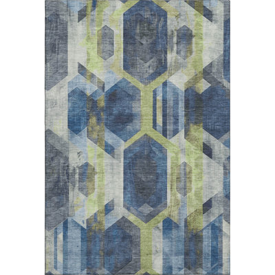 Premium Machine Washable Varroville AMF1722 Geometric Rug