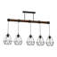 Dewart 5 - Light Black/Brown Geometric Pendant