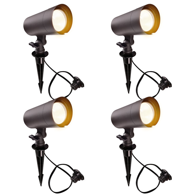 290 Lumens 4-Watt Low voltage integrated LED Outdoor Spotlight with Adjustable Lamp Head