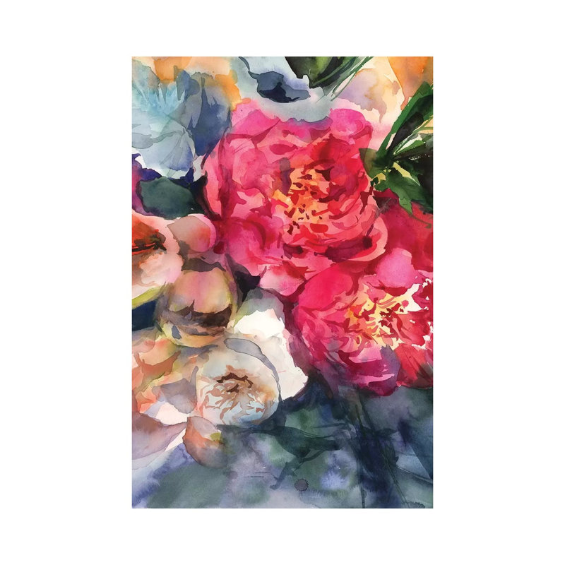 Belle Peonie by Gosia Gregorczyk - Wrapped Canvas Painting, 66.04 cm H x 45.72 cm W x 3.175 cm D