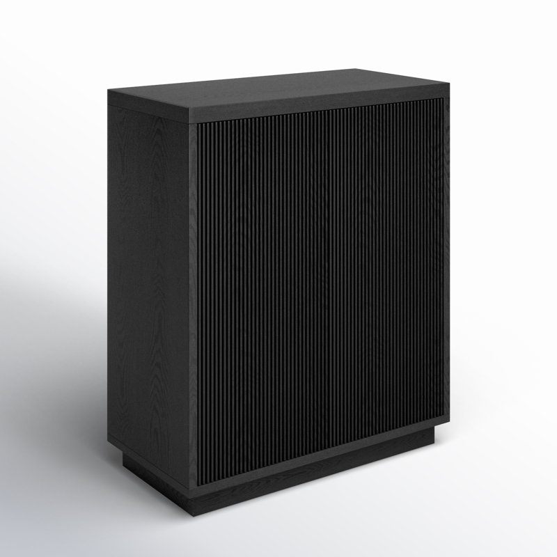 Warden Accent Cabinet, Black Grain