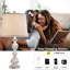Ensemble de 2 lampes de table de chevet pour table de chevet avec 2 ports USB, ensemble de 2 lampes de table campagnardes en résine pour Noël, blanc antique
