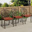 Ensemble de salle à manger 9 pièces pour patio, table d'extérieur en aluminium coulé résistant aux intempéries et chaises pour 8 personnes, comprend une table de salle à manger rectangulaire de 88 po et 8 chaises de salle à manger rembourrées emp-963331112