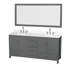 Sheffield 72" Freestanding Double Bathroom Vanity with Quartz Top with 70" Mirror-1284072016-1284072014-1284103321