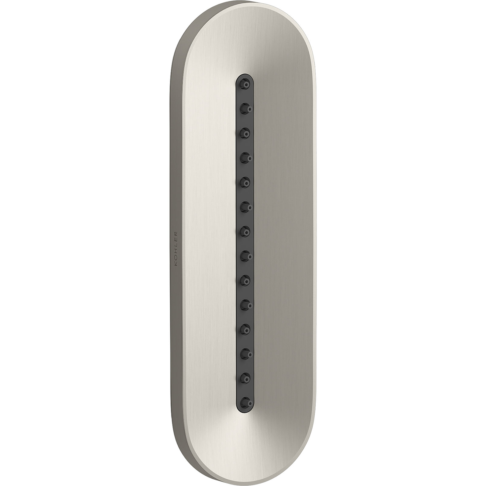 Statement Oblong Vichy 2.5 Gpm Body Spray, Vibrant Brushed Nickel