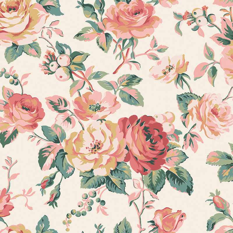 Cath Kidston Garden Rose Green, Pink