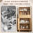 Oak Bathroom Storage Cabinet 1 Drawer 2 Door 4 Tier With Rattan Surface
