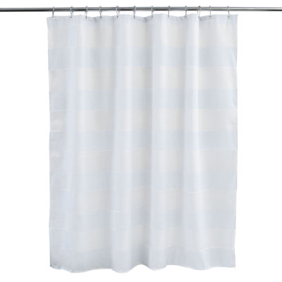 Jacquard Weave Striped Shower Curtain