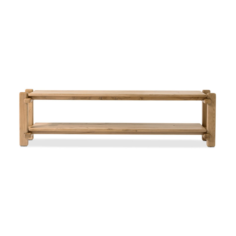 Marcia Console Table by Thomas Bina/Ronald Sasson, 24" H x 86.75" W x 18.75" D, Natural Reclaimed French Oak