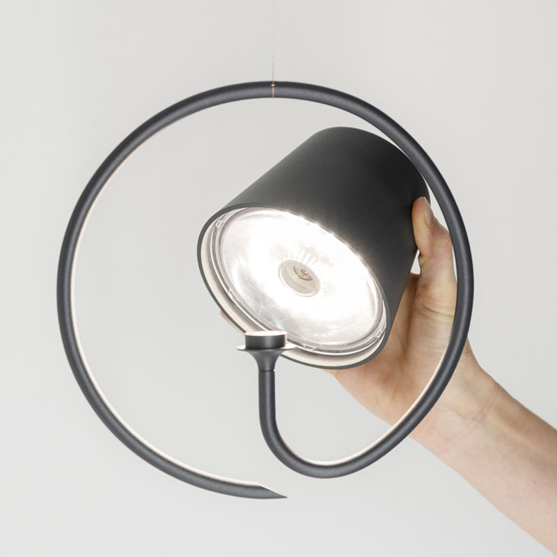 Poldina Pro Wall Lamp With Mounting Hook, Dark Gray