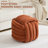 Chenille Makeup Stool - Modern Design For Living Room. Orange, 19.29" D X W 18.13" H, 14.96 Lbs. Fabric, Foam Padding, Wooden Frame, 250 Lbs Capacity, No Assembly Required Easily Stylish Footstool-1509696439