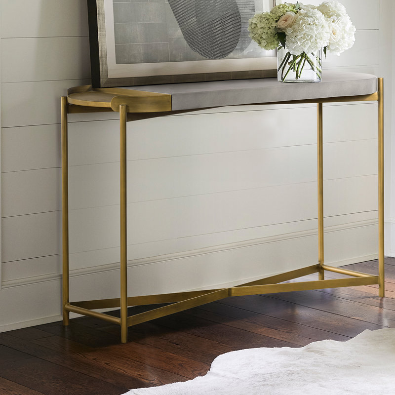 Bennet 47'' Console Table, Antique Brass