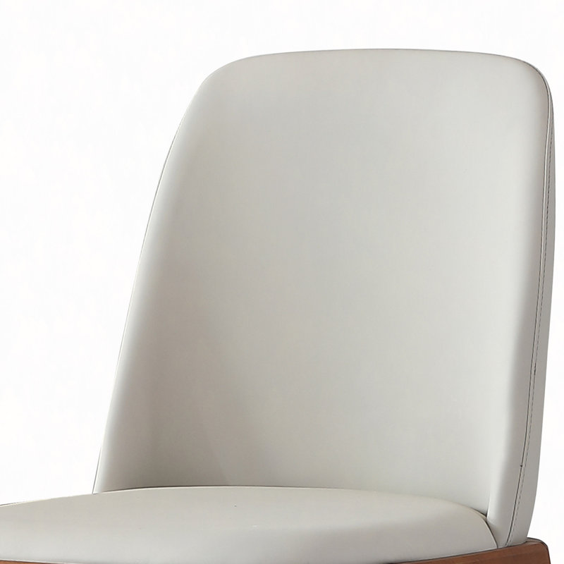 Ensemble de 2 chaises de salle à manger, pieds en bois et cuir pour salle à manger (ensemble de 2)