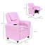 HOMCOM Kids Recliner Chair PU Leather Adjustable Backrest Footrest-1023112323