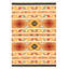 Tapis décoratif en laine brun tissé à plat géométrique 5 pi 5 po x 7 pi 8 po Bontrager