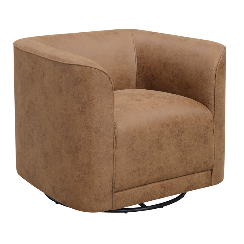 Fauteuil d'appoint pivotant brun