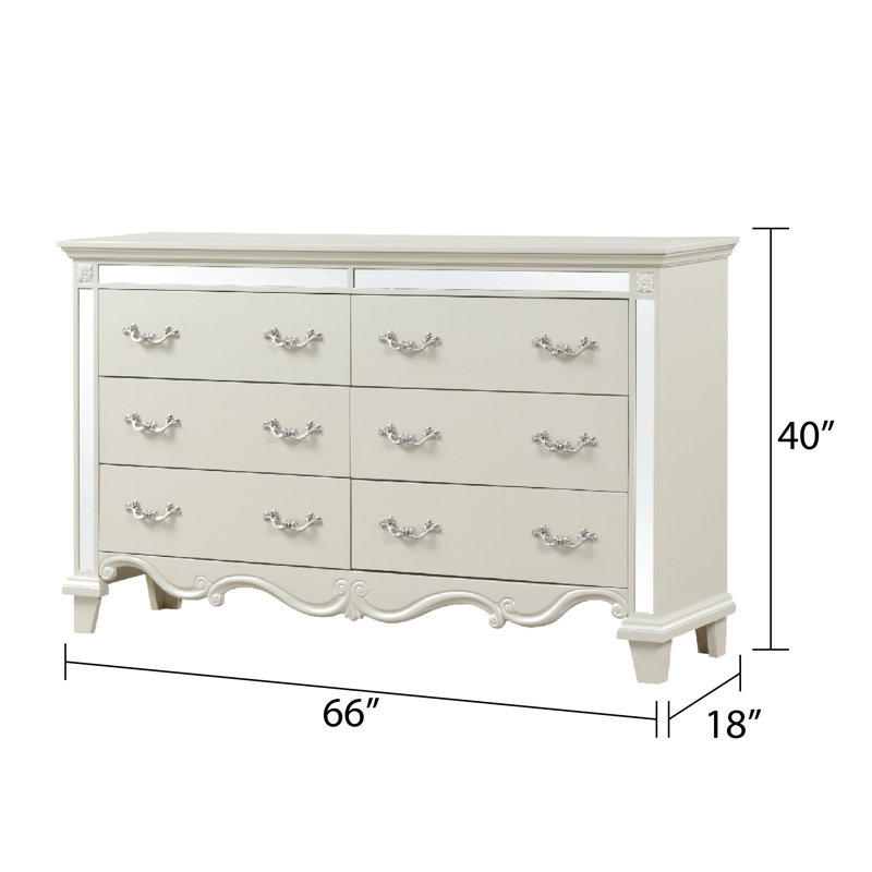 Ensemble de chambre à coucher 4 pièces Dienna, Très grand, Blanc