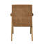 Chaise avec accoudoirs en chenille et chêne chocolat (ensemble de 2)
