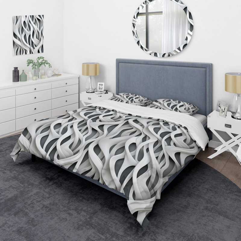 Renetia Sublime - Ensemble de housse de couette abstrait - Microfibre de polyester