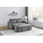 55 Inch Modern Convertible Sofa Bed With Adjustable Backrest, Pull-Out Sleeping Function, And Detachable Arm Storage Pockets.-2113613252