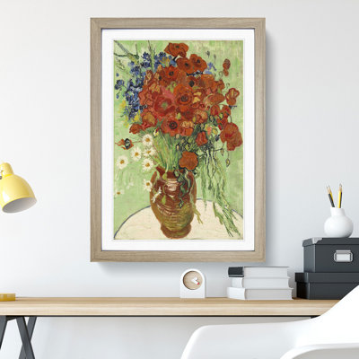 Still Life with Daisys by Vincent Van Gogh - Framed Print