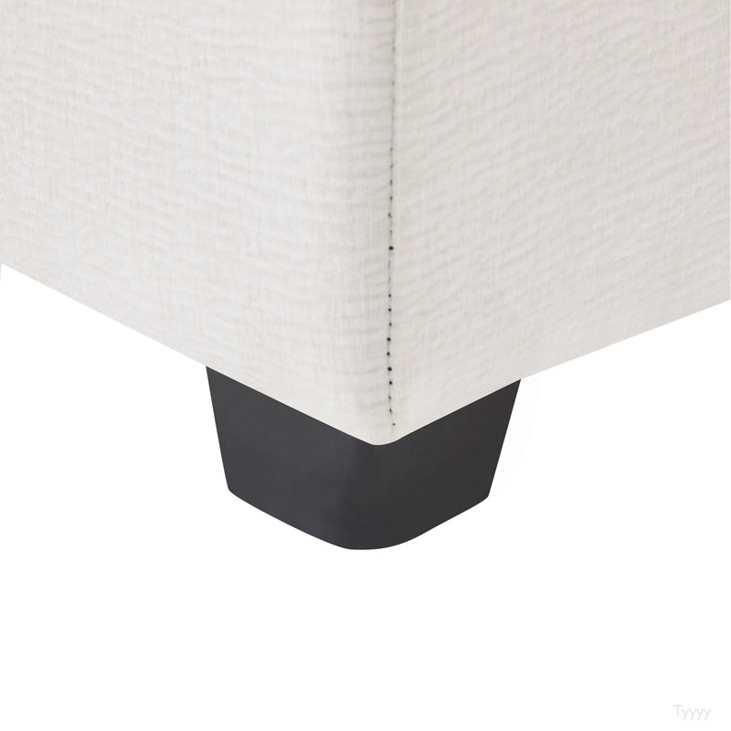 Module de repose-pieds modulaire 26 * 26 "pour canapé modulaire modulaire, siège large, chenille, 2 couleurs, Blanc