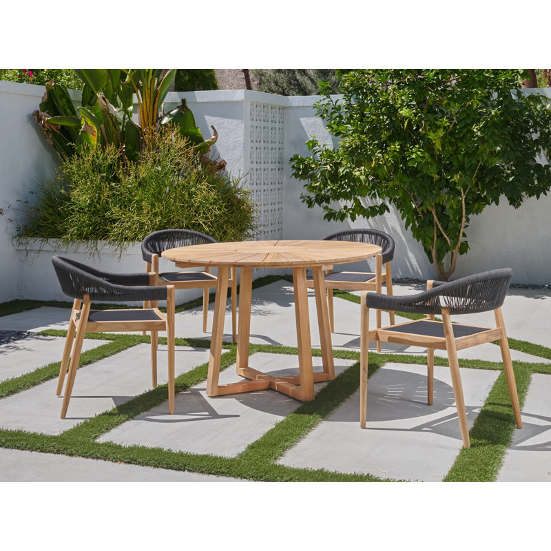 Cambria Round Teak Outdoor Dining Table