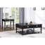 Table de bout avec tiroir et tablette Classic Black Finish