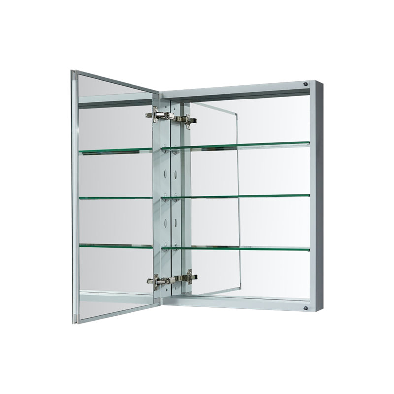 Armoire à pharmacie en aluminium Adine, H 30 po x l 19 po x P 3,75 po, Chrome satiné