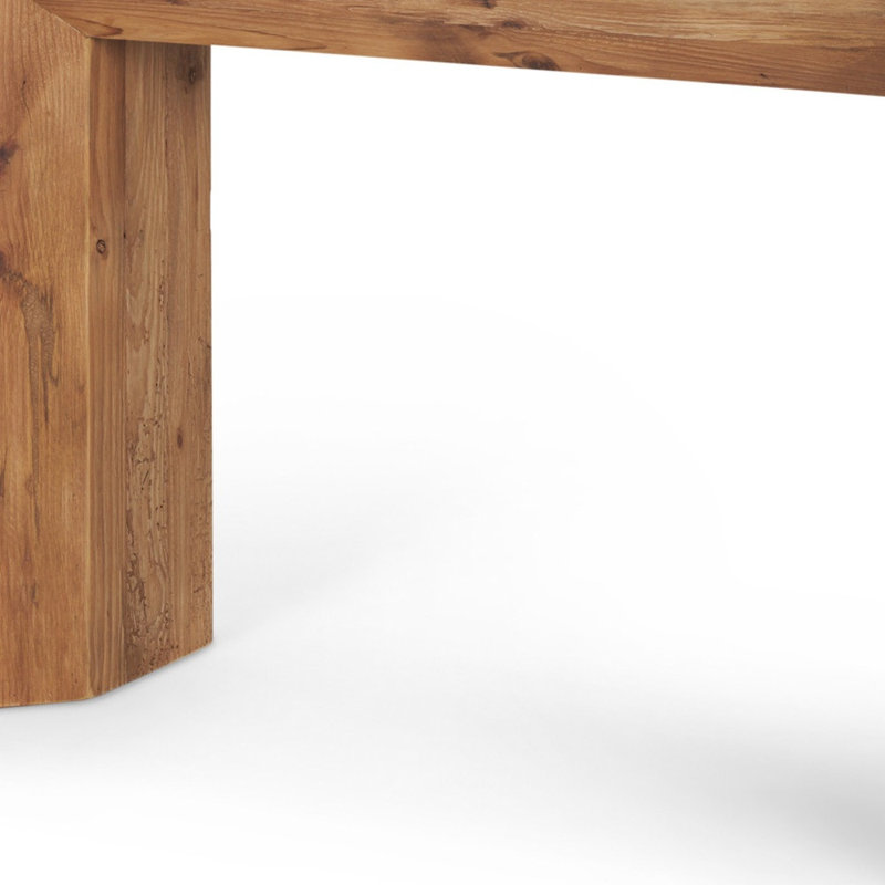 Console 47 po en bois massif noir et brun