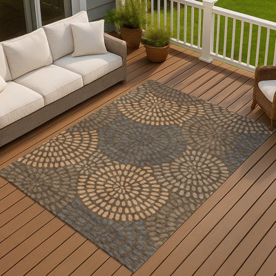 Tapis géométrique intérieur / extérieur lavable à la machine Chantille ACN2492