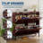 Shoe Storage Cabinet with 4 Flip Drawer, Shoes Organizer with Hollow Out Panel-2008339141