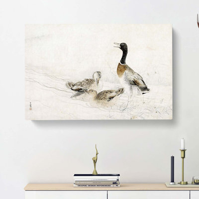 Ducks At The Water by Oliver Goldsmith - Wrapped Canvas Painting