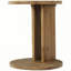 Table de bout ronde en bois massif 19,68 ", table d'appoint en C à 2 niveaux avec tablette de rangement ouverte pour le salon, ensemble de 2-122040341