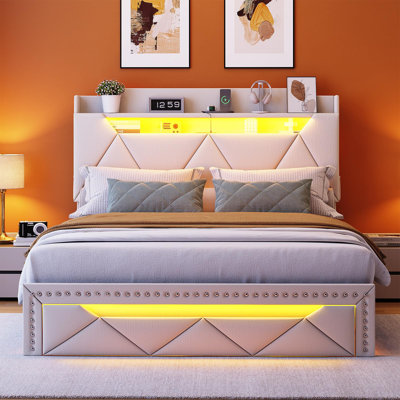 Bed Frame With XL Drawer And Charging Station