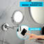 Miroir de maquillage mural grossissant à double face 8 pouces à DEL avec extension de 12 pouces 1 / 3X-64426333