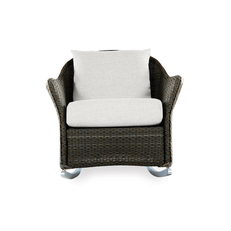 Weekend Retreat Outdoor Rocker Chair, Mink, Bamboo Bay Sky