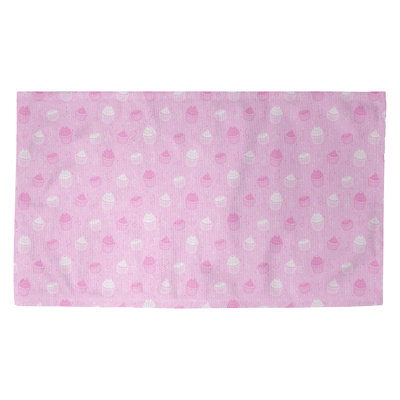 Tapis rose/zone blanche petits gâteaux Avicia