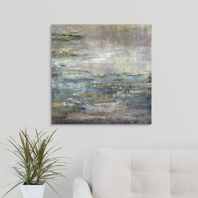 «Twilight Lilies II», peinture sur toile, Toile tendue, H 24 po x l 24 po x P 1,25 po