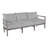 Santa Barbara 87" Wide Outdoor Teak Patio Sofa with Cushions-28213089-134070765-28213104