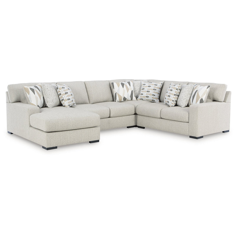 Croskey 4-Piece Sectional With Chaise, Right Hand Facing