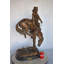 Reproduction de statue en bronze Ayala Outlaw par Remington - Taille: L 18 po x l 10 po x H 32 po.
