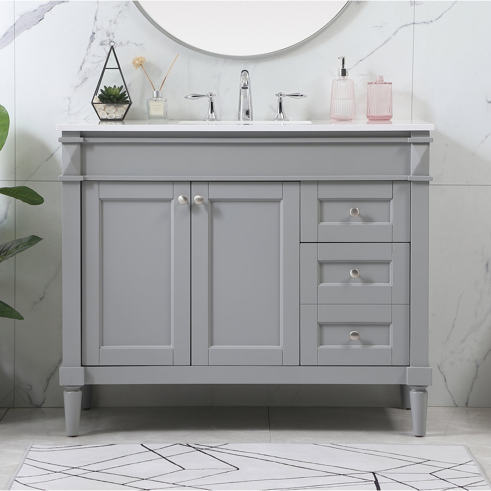 Readington 42'' Single Bathroom Vanity, Gray