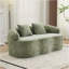 Canapé courbé vert avec accoudoir rond, canapé à compression avec 2 coussins, canapé pour petit espace, salon, chambre à coucher, sans assemblage-709501110