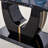 Modern 63“ Black Rectangular Dining Table Set with 4 Faux Leather Chairs and U-shaped Base-1064875888-1064875895
