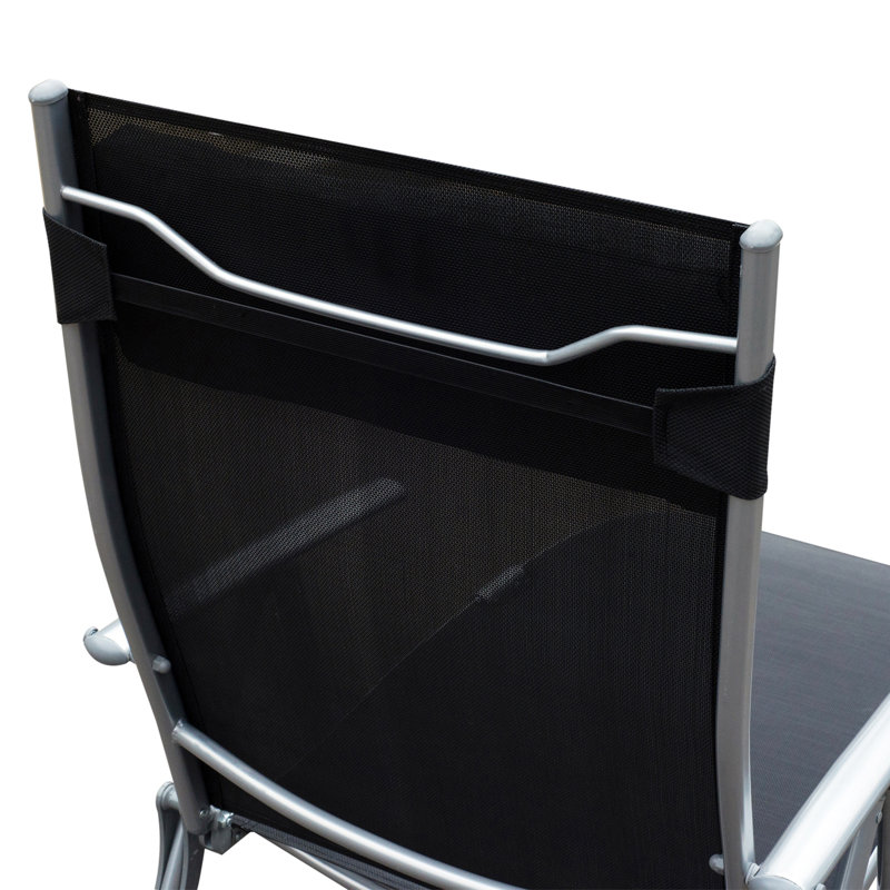 Outdoor Lounge Chair, Black