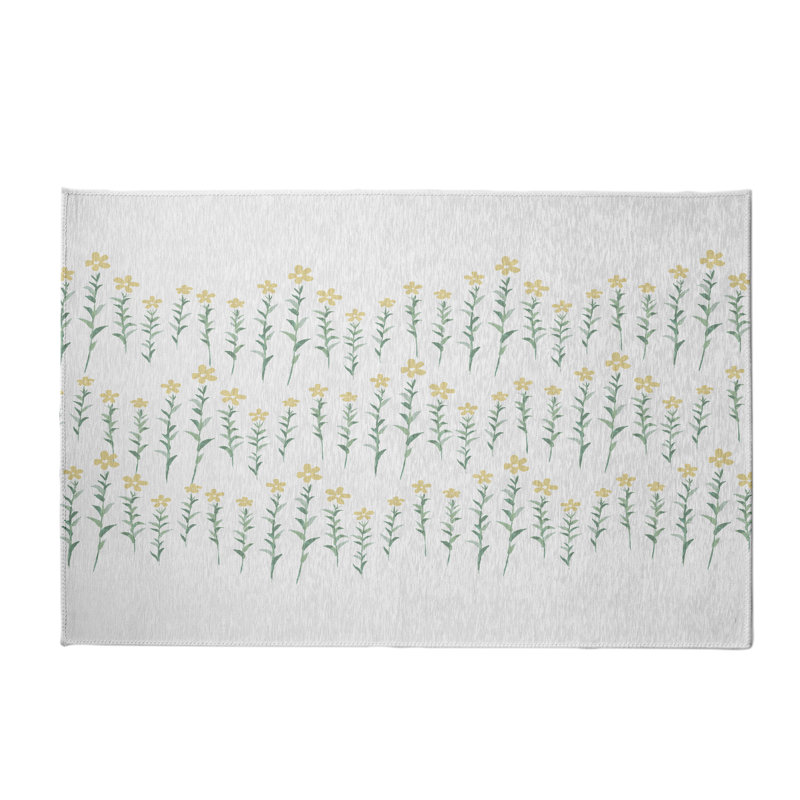 Alvordton Chenille Floral Indoor Rug, Rectangle 4' x 6'