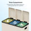 Stainless Steel 45 Litre Step On Multi-Compartments Trash & Recycling Bin-117228541