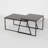 Modern Coffee Table Set (2 Pieces), Anthracite & Black, 34.6 x 15.0 x 19.7 inches (Large) | 22.4 x 17.7 x 17.7 inches (Small) | 100% Melamine Coated Particle Board & Metal Frame, Ideal for Stylish Living Rooms & Contemporary Spaces-1671938622
